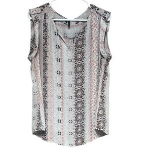 Maurices Sleeveless Patterned Top Size L